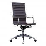 Fine Mod Imports Twist Office Chair High Back, Dark Brown