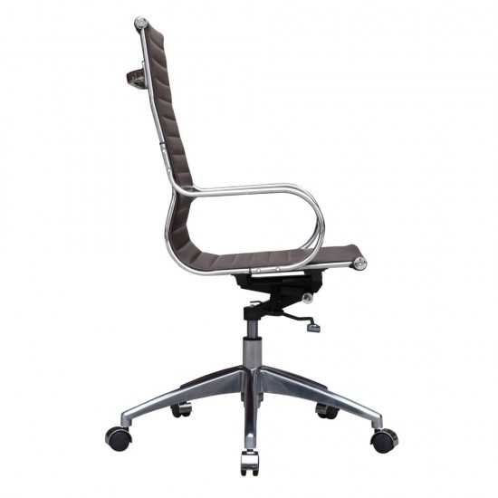 Fine Mod Imports Twist Office Chair High Back, Dark Brown