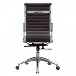 Fine Mod Imports Twist Office Chair High Back, Dark Brown