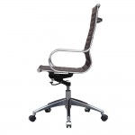 Fine Mod Imports Twist Office Chair High Back, Dark Brown