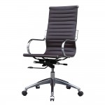 Fine Mod Imports Twist Office Chair High Back, Dark Brown