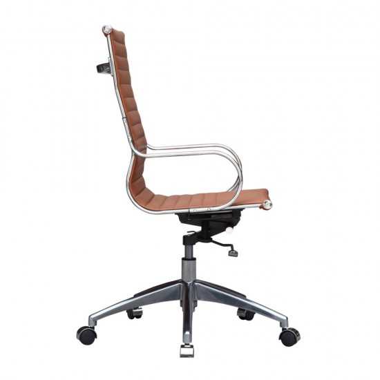 Fine Mod Imports Twist Office Chair High Back, Light Brown