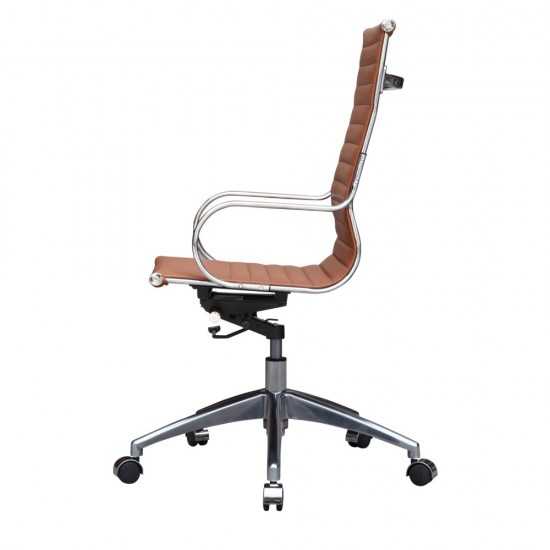 Fine Mod Imports Twist Office Chair High Back, Light Brown