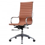 Fine Mod Imports Twist Office Chair High Back, Light Brown