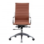 Fine Mod Imports Twist Office Chair High Back, Light Brown