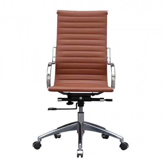 Fine Mod Imports Twist Office Chair High Back, Light Brown