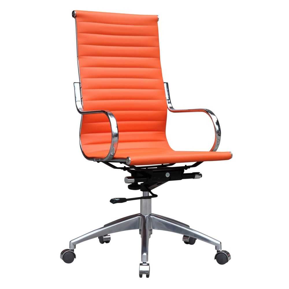 Fine Mod Imports Twist Office Chair High Back, Orange