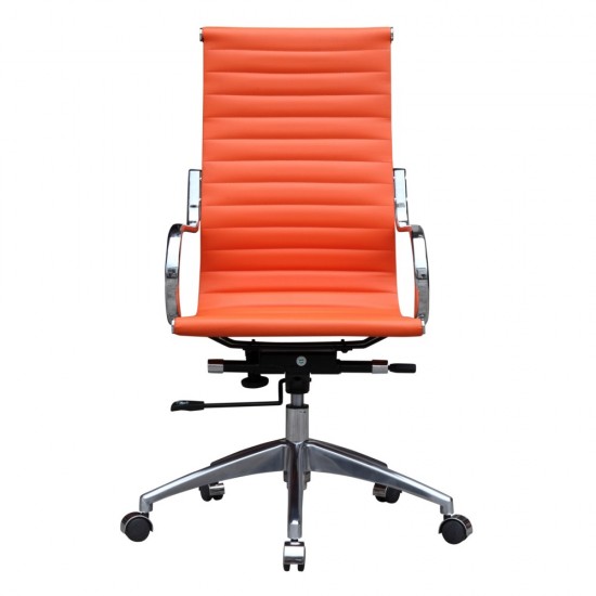 Fine Mod Imports Twist Office Chair High Back, Orange