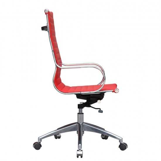 Fine Mod Imports Twist Office Chair High Back, Red