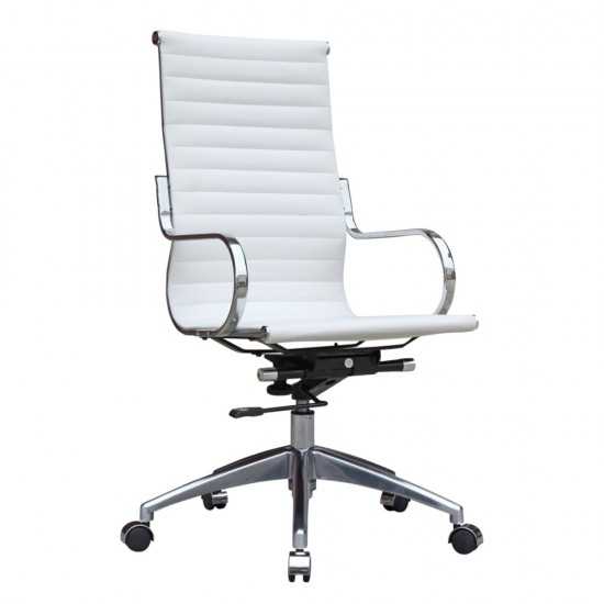 Fine Mod Imports Twist Office Chair High Back, White