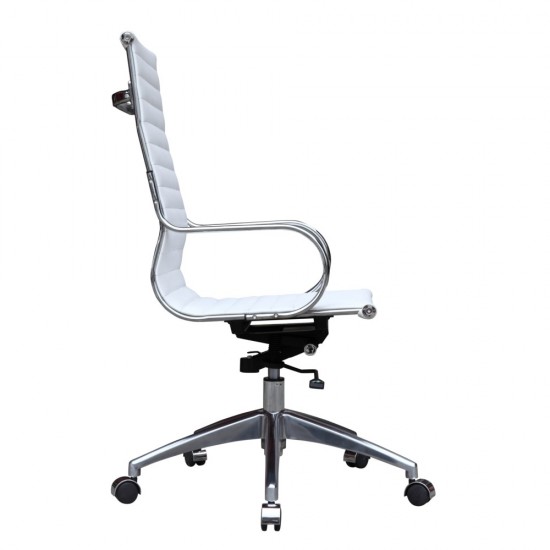 Fine Mod Imports Twist Office Chair High Back, White