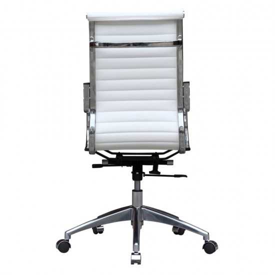 Fine Mod Imports Twist Office Chair High Back, White