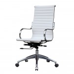 Fine Mod Imports Twist Office Chair High Back, White