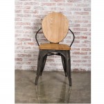 Fine Mod Imports Metal Dining Chair, Natural