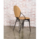 Fine Mod Imports Metal Dining Chair, Natural