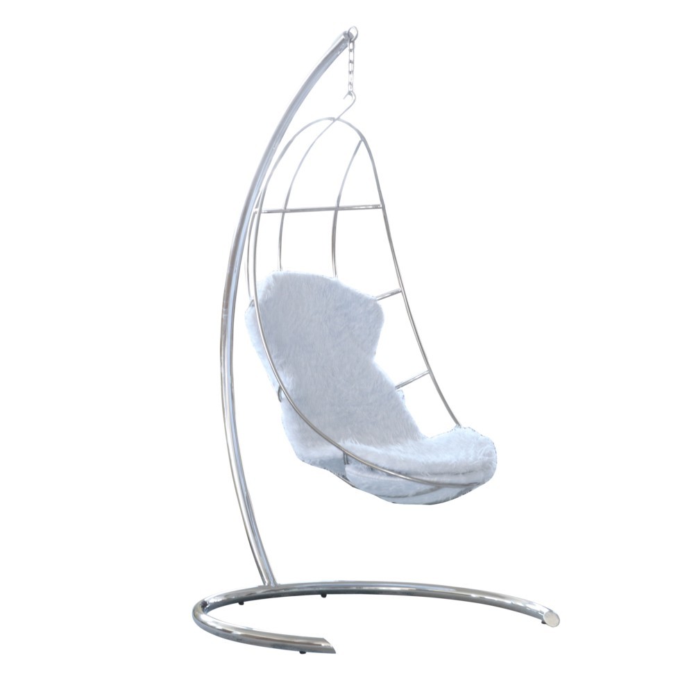 Fine Mod Imports Moon Hanging Chair, White