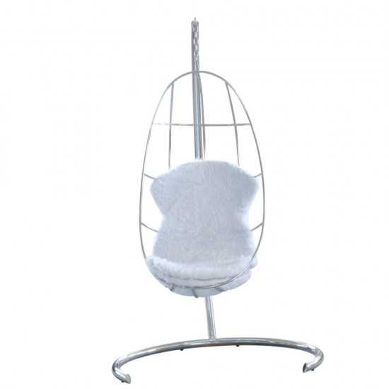 Fine Mod Imports Moon Hanging Chair, White