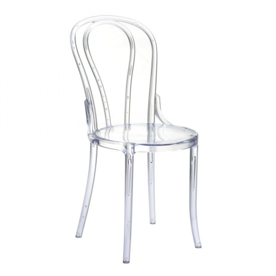Fine Mod Imports Spin Clear Chair, Clear