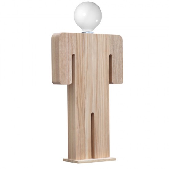 Fine Mod Imports Person Table Lamp Male, Natural