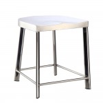 Fine Mod Imports Swiss Polished Bar Chair, Silver