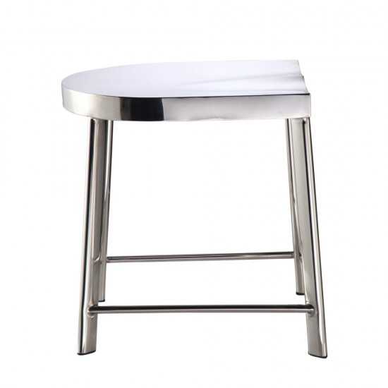 Fine Mod Imports Swiss Polished Bar Chair, Silver