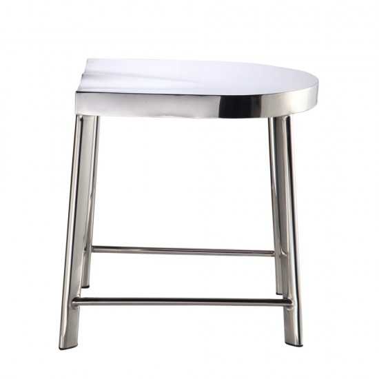 Fine Mod Imports Swiss Polished Bar Chair, Silver