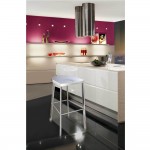 Fine Mod Imports Swiss Polished Bar Stool, Silver