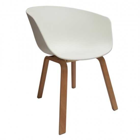 Fine Mod Imports Shen Odger Dining Chair, White