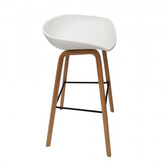 Fine Mod Imports Shen Odger Counter Stool, White