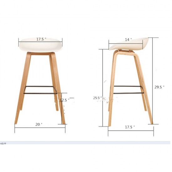 Fine Mod Imports Shen Odger Counter Stool, White