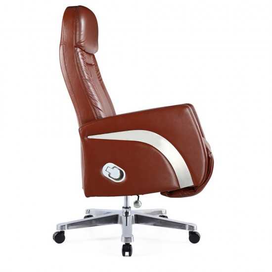 Fine Mod Imports Mason Office Chair Recliner, Brown