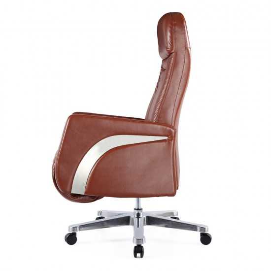 Fine Mod Imports Mason Office Chair Recliner, Brown