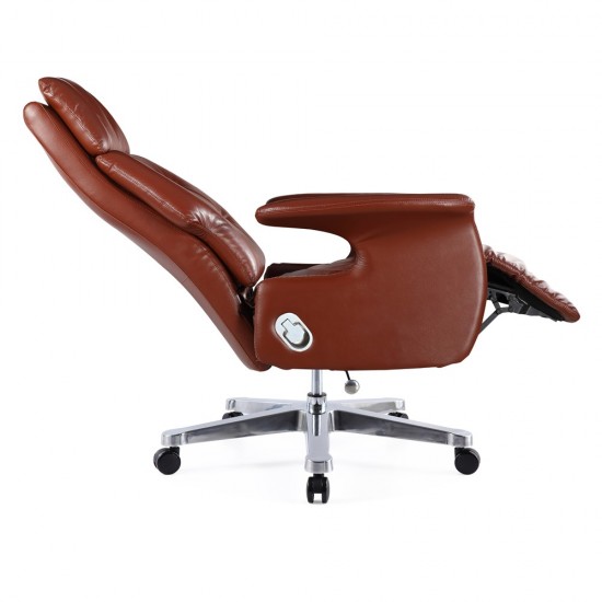 Fine Mod Imports Mason Office Chair Recliner, Brown