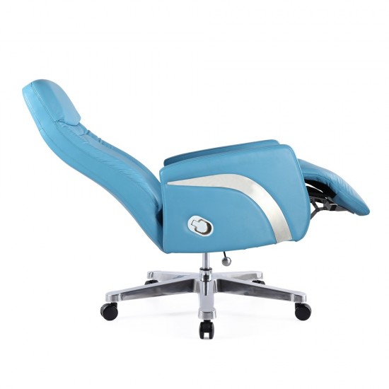 Fine Mod Imports Mason Office Chair Recliner, Light Blue