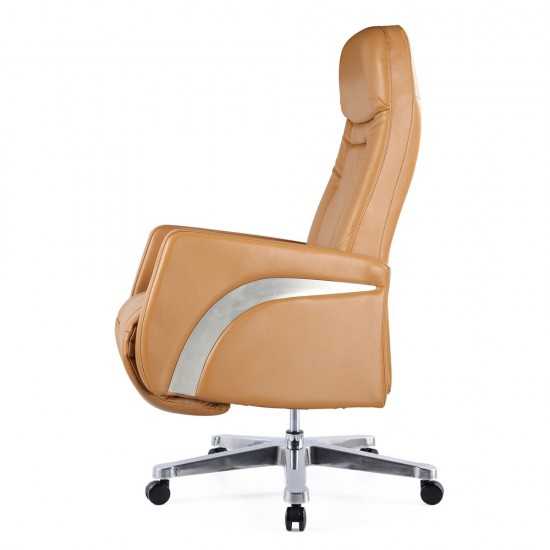 Fine Mod Imports Mason Office Chair Recliner, Light Brown