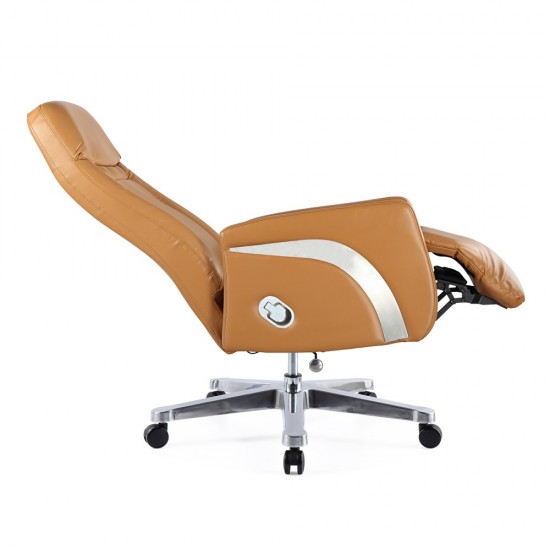 Fine Mod Imports Mason Office Chair Recliner, Light Brown