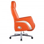 Fine Mod Imports Mason Office Chair Recliner, Orange