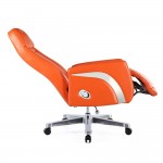 Fine Mod Imports Mason Office Chair Recliner, Orange