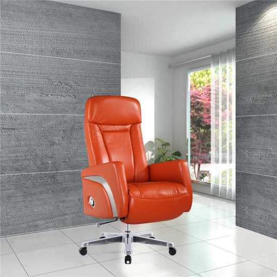 Fine Mod Imports Mason Office Chair Recliner, Orange