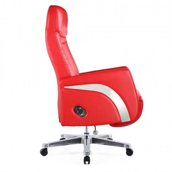 Fine Mod Imports Mason Office Chair Recliner, Red