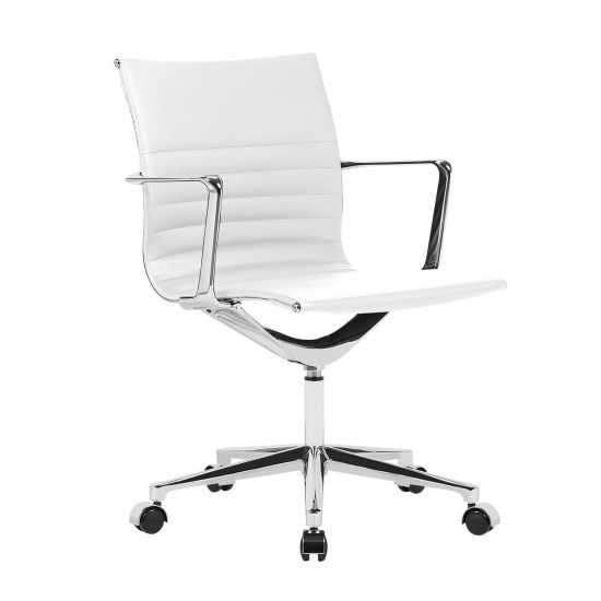 Fine Mod Imports Em Office Chair Mid Back, White