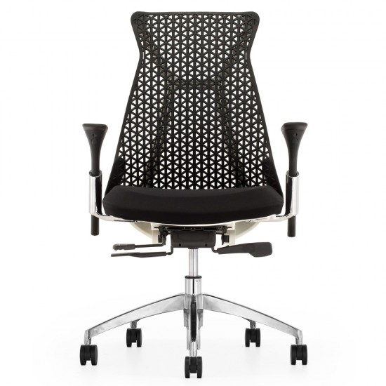 Fine Mod Imports Santer Office Chair Flex Back, Black