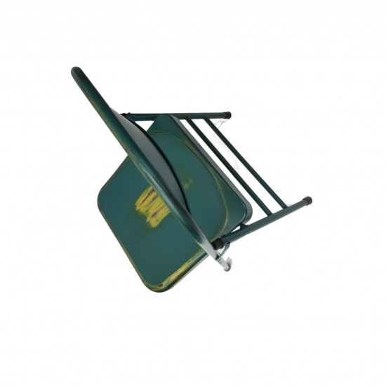Fine Mod Imports Turquoise Antique Folding Chair, Turquoise
