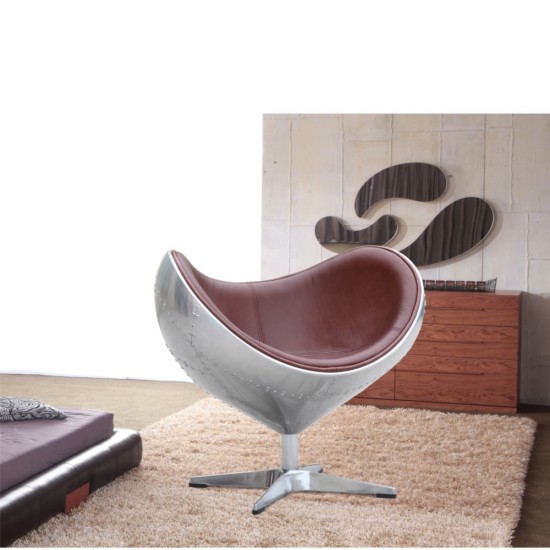 Fine Mod Imports Eyebe Chair, Brown