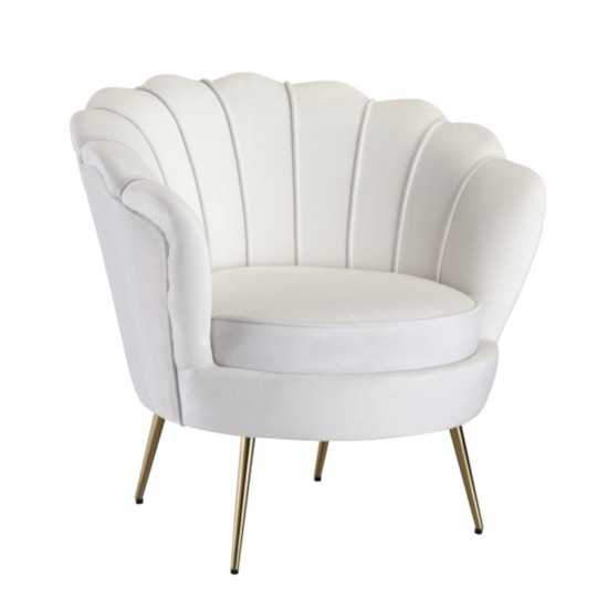 Fine Mod Imports Bridal Chair, White