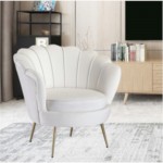 Fine Mod Imports Bridal Chair, White