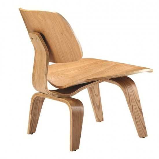 Fine Mod Imports Plywood Lounge Chair, Natural