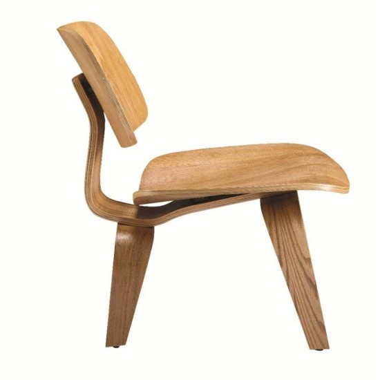 Fine Mod Imports Plywood Lounge Chair, Natural