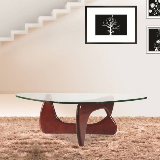 Fine Mod Imports Tribeca Coffee Table, Cherry