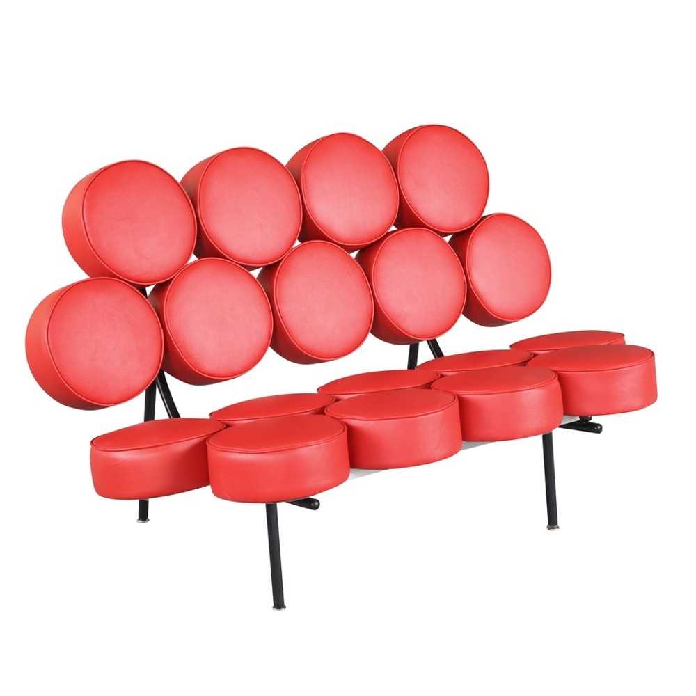 Fine Mod Imports Circle Sofa, Red